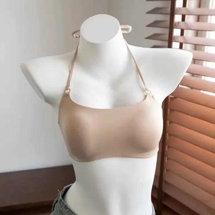 Soutien-gorge Halter sans couture et sans dos pour femme