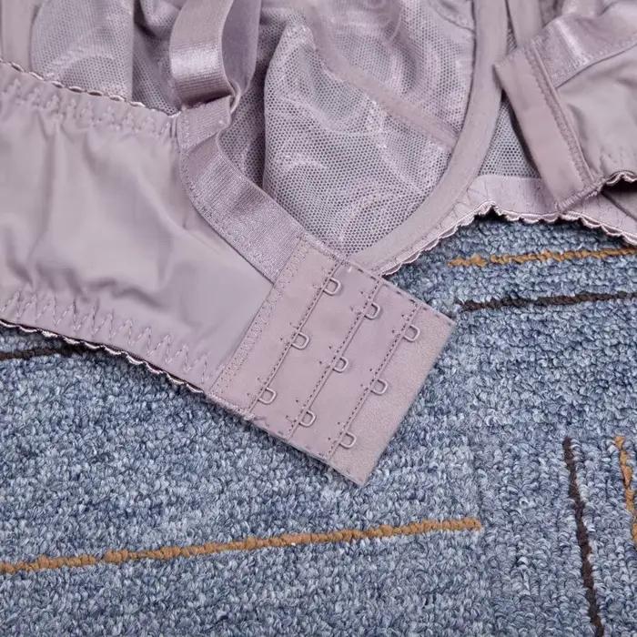 Soutien-gorge minimiseur en élasthanne et polyamide avec broderie florale en dentelle pour femme tous les jours grandes tailles occasions spéciales
