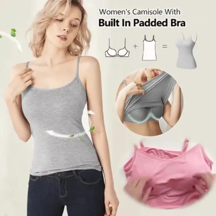 Sexy haut pour femme solide rembourré soutien-gorge Spaghetti Camisole