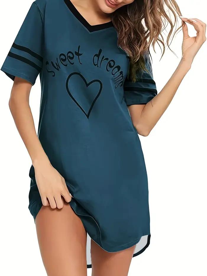 Chemise de nuit décontractée pour femme
