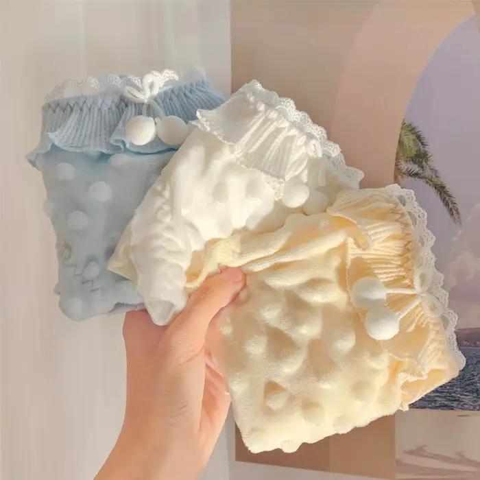 Kawayi – slip bouffant chaud et mignon pour filles, Style princesse, nœud à volants, culotte en coton Sissy Lolita, Costumes de poupées mignonnes Cosplay