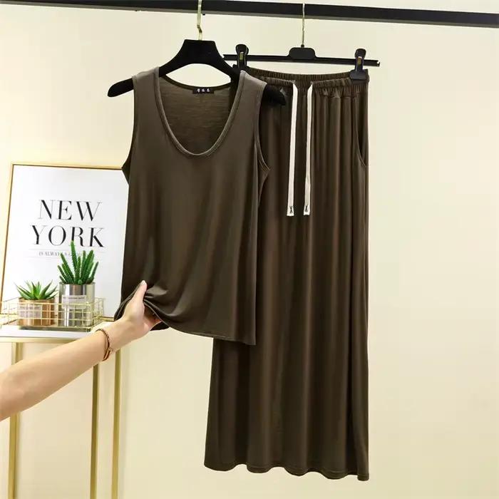 Pyjama pour femmes, nouveau ensemble de vêtements de nuit d'été confortable en modal