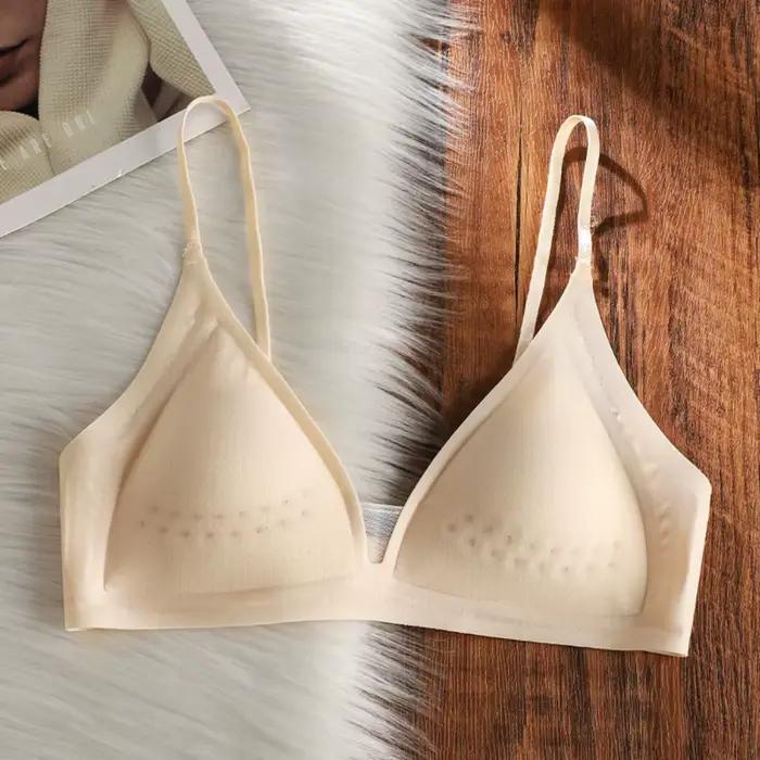 Soutien-gorge sans couture en soie glacée effet frais pour petites poitrines