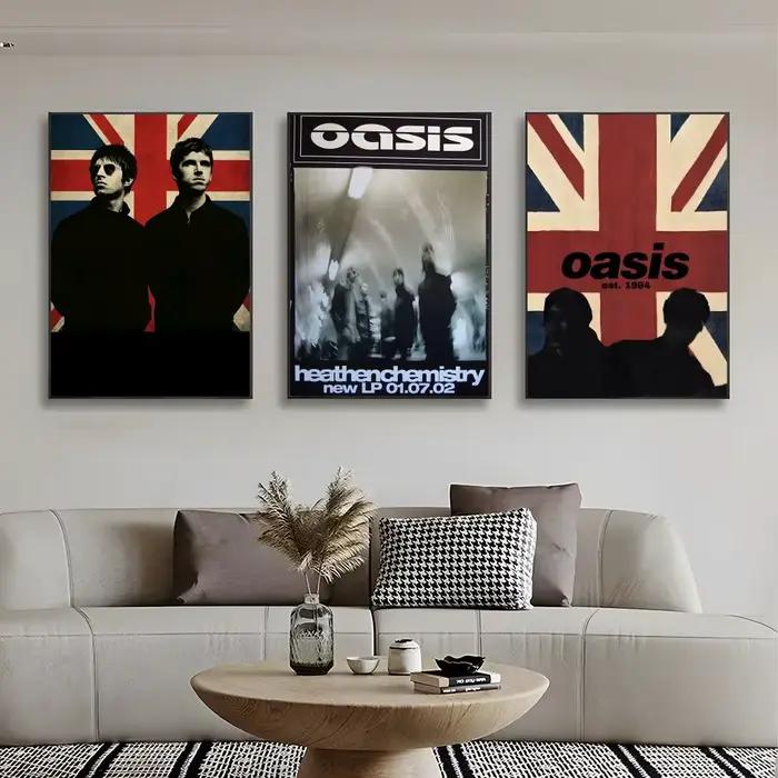 Affiche murale de la groupe de Britpop Oasis, impression artistique, peinture murale décorative, décoration de la maison, cadeau non encadré