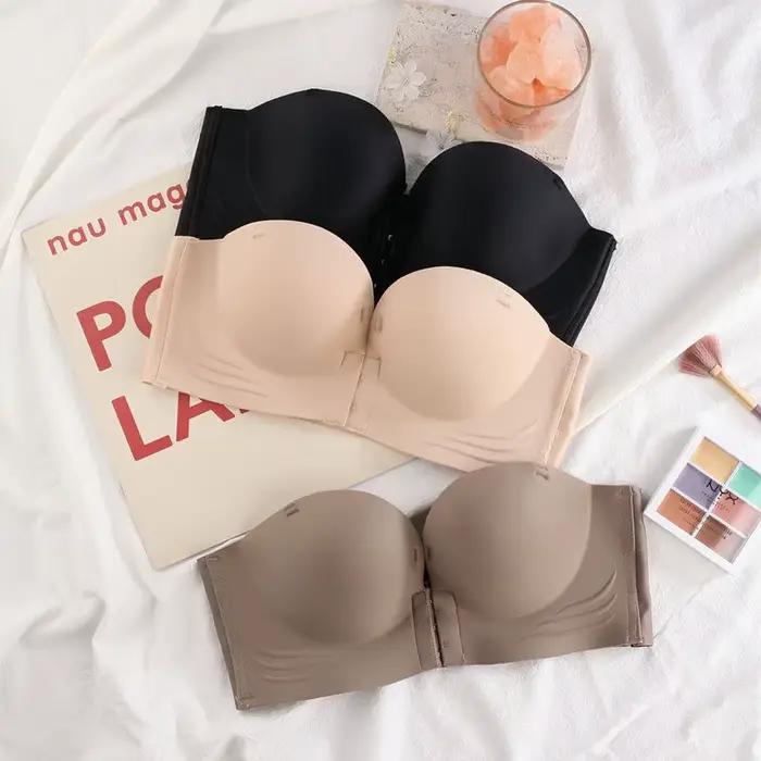 Soutien-gorge à fermeture avant pour femme : sans bretelles