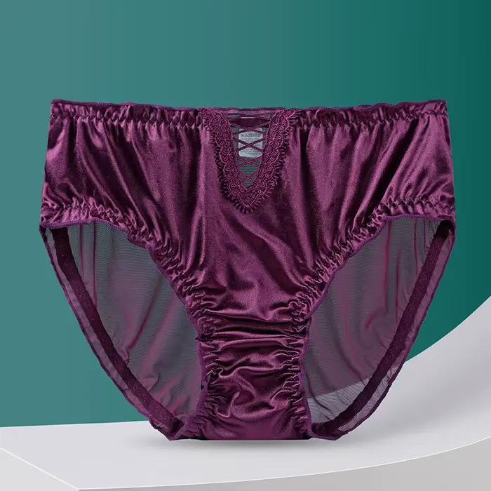 Ropa intérieur para mujeres culottes sexy femmes dentelle surdimensionné lenceria creux respirant lingerie coton
