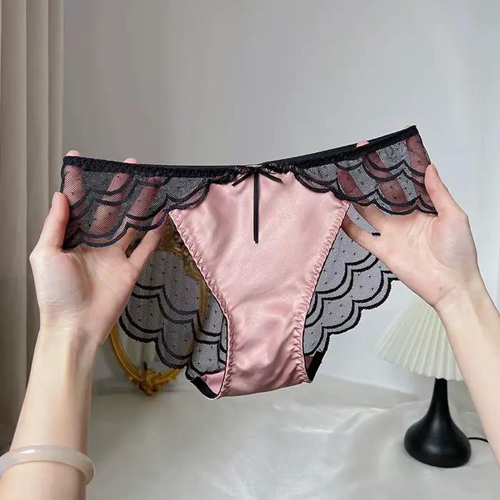 Culotte femme Sexy sous-vêtements en dentelle dames taille basse slips Lingerie
