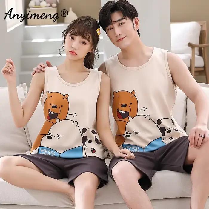Ensembles de pyjama Kawaii pour couple