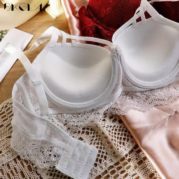 Ensemble de sous-vêtements en dentelle pour femmes, lingerie sexy, soutien-gorge push-up, soutien-gorge optique, bandage, marque verte, taille 70A, 70B, 70C, 75A, 80A, liquimanquer