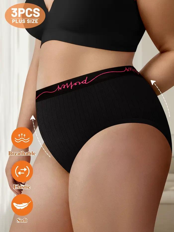 3 pièces MIOTAN grande taille culotte taille moyenne pour femme