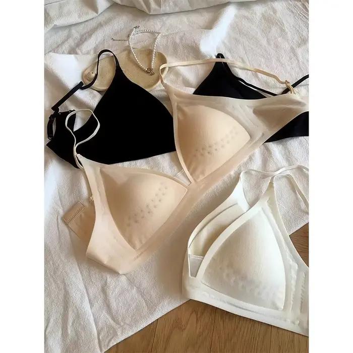 Soutien-gorge sans couture en soie glacée effet frais pour petites poitrines