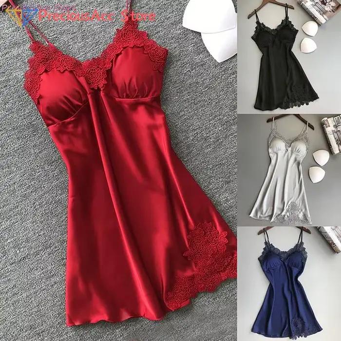 Chemise de nuit sexy en dentelle pour femmes