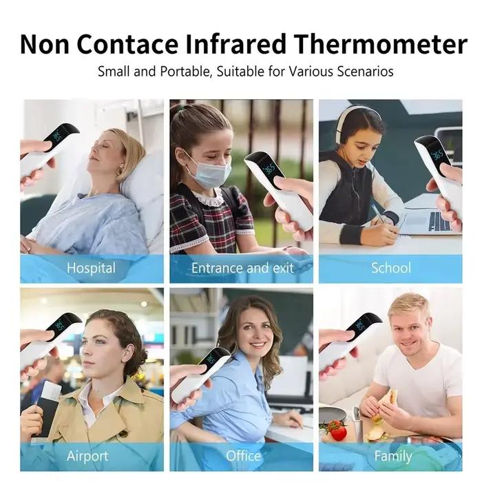Thermomètre de fièvre infrarouge médical maison numérique LED enfants adulte sans contact température corporelle thermomètre d'oreille