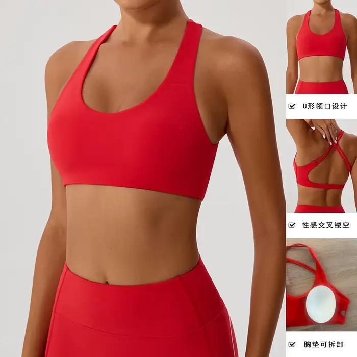 Soutien-gorge de sport Sexy à dos croisé pour femmes