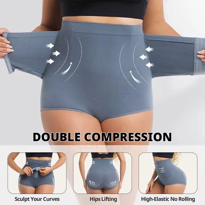 Femmes sans couture taille haute Cincher culotte slips forte Compression Faja Shaperwear ventre contrôle corps Shaper
