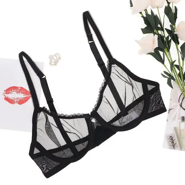 Soutien-gorge Transparent en maille entièrement transparente