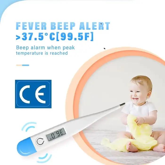 Lot de 2 thermomètres numériques pour la fièvre, mesure orale, axillaire ou rectale, affichage LCD électronique, haute précision, offre spéciale