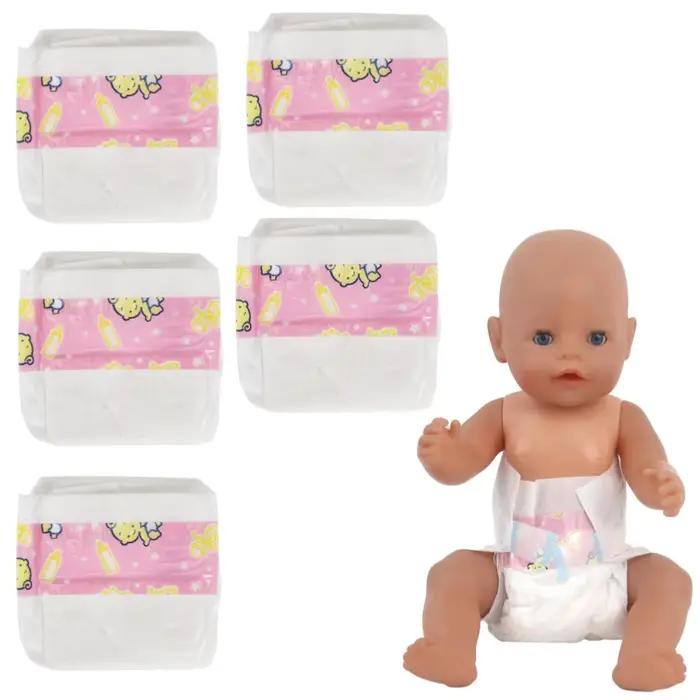 1/3/5 pièces bébé poupées couches pantalons porter pour 14-18 pouces bébé poupées et autres poupées similaires 43 cm bébé né poupée sous-vêtements poupée bavoirs
