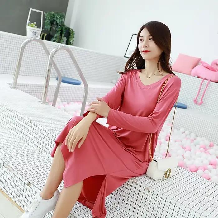 Chemise de Nuit à Manches sulfpour Femme