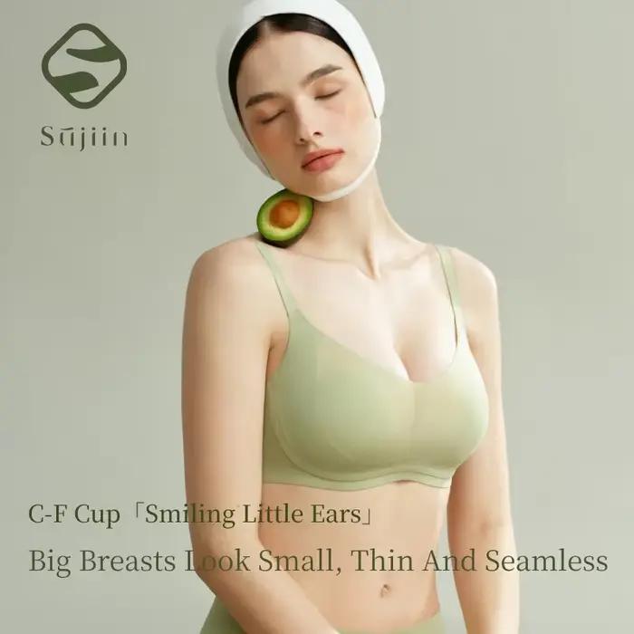 SUJIIN soutien-gorge sans fil pour gros seins femmes Push-Up couverture complète grande taille