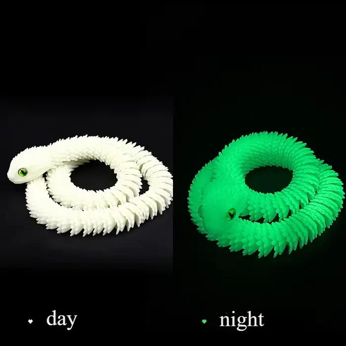 Serpent imprimé en 3D, jouet à articulation mobile, Simulation de serpent, ornement de bureau, cadeaux artisanaux, Figurines miniatures