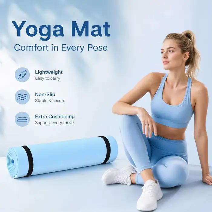 Tapis de fitness antidérapant pour exercices de Pilates, musculation, sport, gymnastique, équipement de fitness