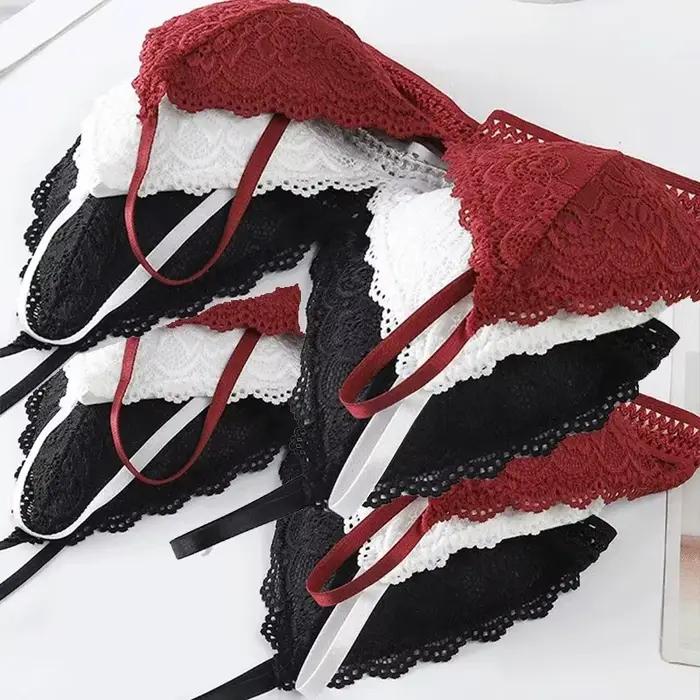Soutien-gorge en dentelle blanche de style français pour femme