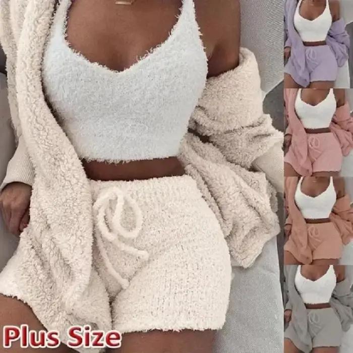 Ensemble 3 pièces en tricot confortable
