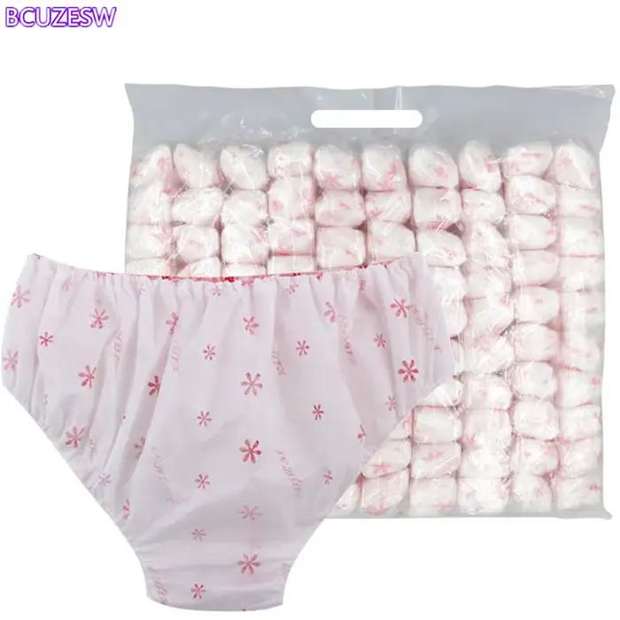 50pcs culottes jetables dames coton stérile voyage d'affaires