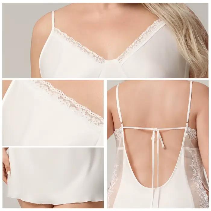 Chemise de nuit blanche Sexy pour femmes