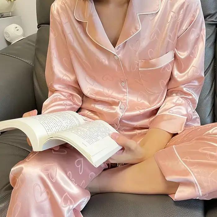Ensembles de pyjamas en satin pour femmes
