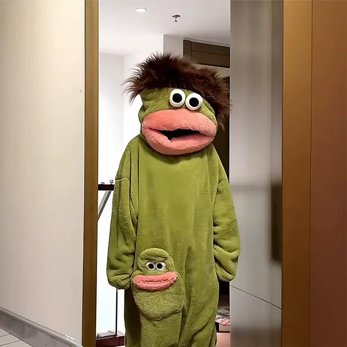 Pyjama Monster-Onesie à grande bouche