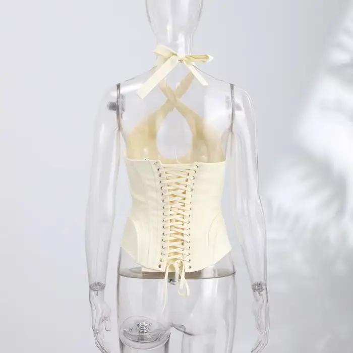 Corset côtelé pour femme