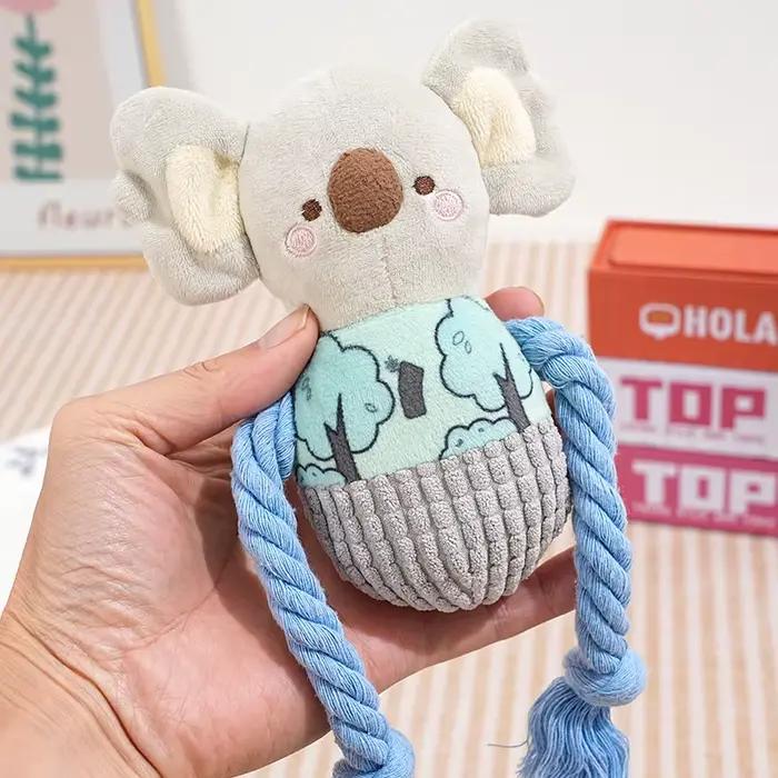Nouveau jouet sonore pour chien, jouet en peluche, jouet en corde anti-ennui pour chat, jouet d'entraînement et de dentition pour animaux de compagnie de petite et moyenne taille