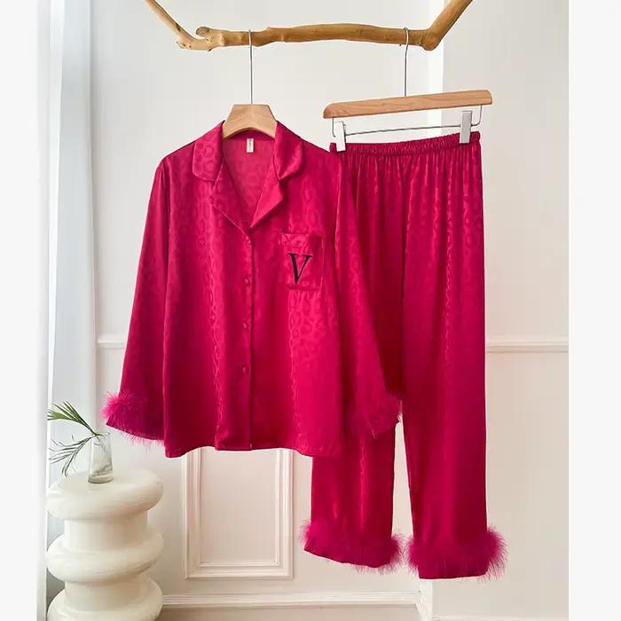 Pyjama imprimé léopard imbibé pour femme