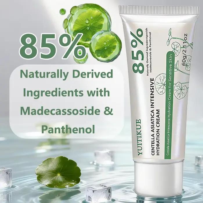 Crème YUITIKUE à la Centella Asiatica 85% Hydratation Intensive Réparatrice pour Peaux Sensibles avec Panthénol 60g