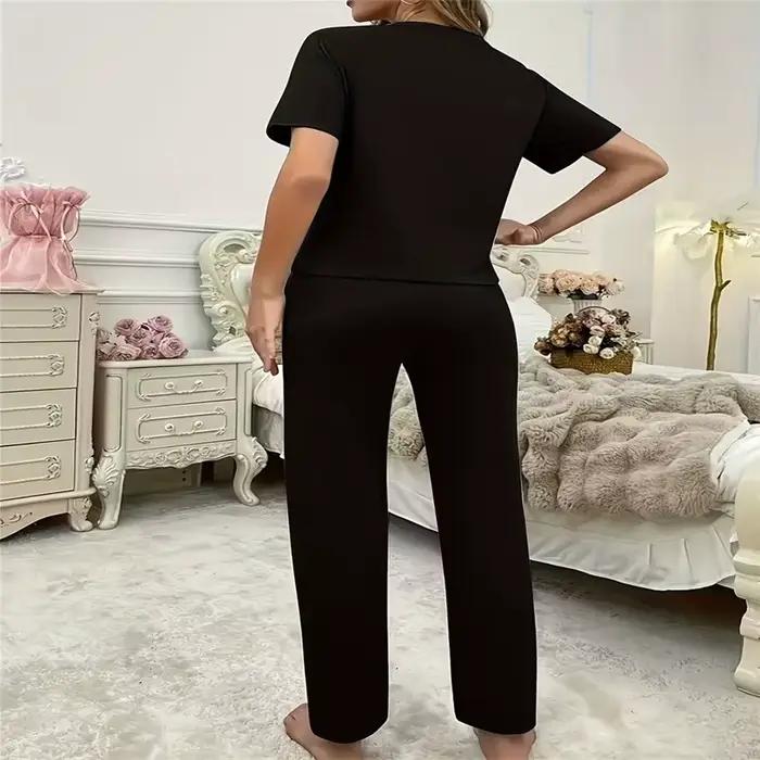 Ensemble de pyjama noir pour femme