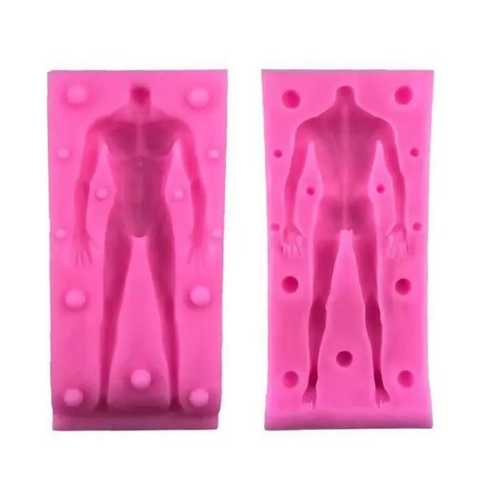 Moule de corps de poupée en argile ultraléger pour hommes/femmes, moule complet en Silicone, bricolage, figurine en argile douce, outil de forme complète du corps