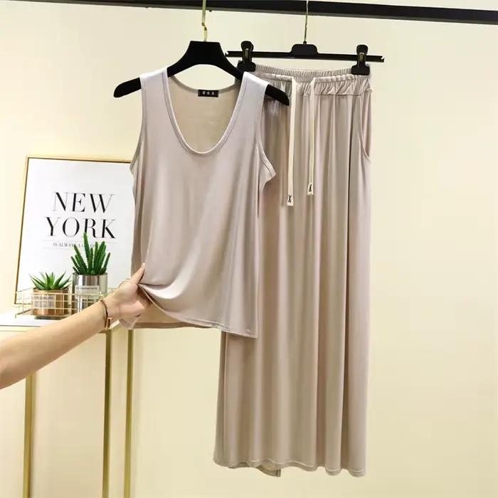 Pyjama pour femmes, nouveau ensemble de vêtements de nuit d'été confortable en modal