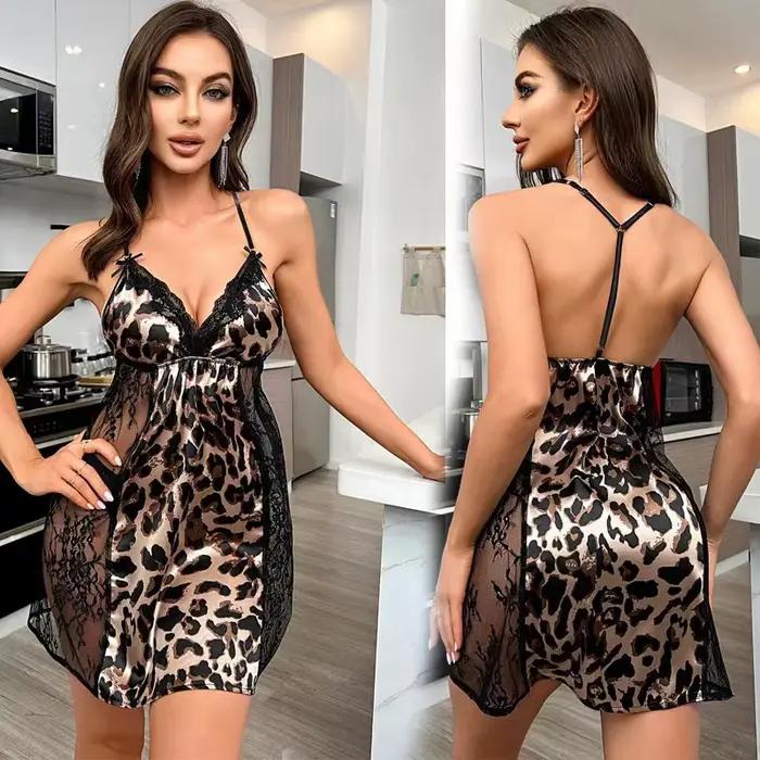 Chemise de nuit Sexy en dentelle pour femmes