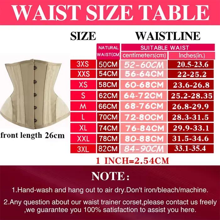 Corset court en forme de sablier pour femmes