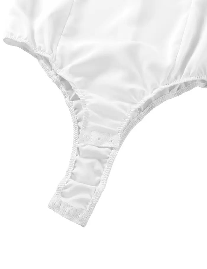Chemise corporelle pour femmes, uniformes de travail de bureau, chemisiers blancs, vêtements Slim, chemise OL à manches longues, justaucorps, collants de travail faciles d'entretien