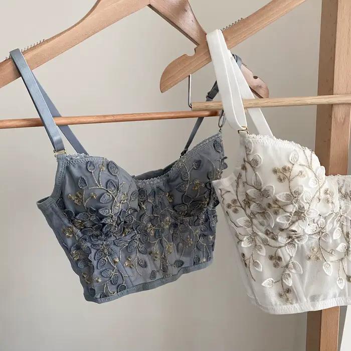 Soutien-gorge brodé 3D sexy en dentelle