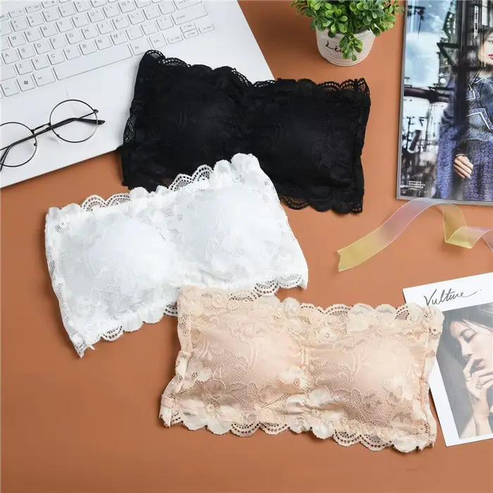 Soutien-gorge bandeau en dentelle pour femme