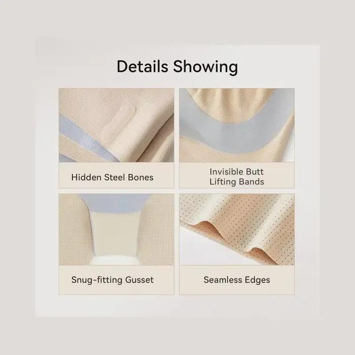 Short Gainant Taille Haute Remonte Fesses Sans Coutures Amincit Cuisses Sous Robes Anti-Roulis Lift Hanches Culotte Sculptante Compression
