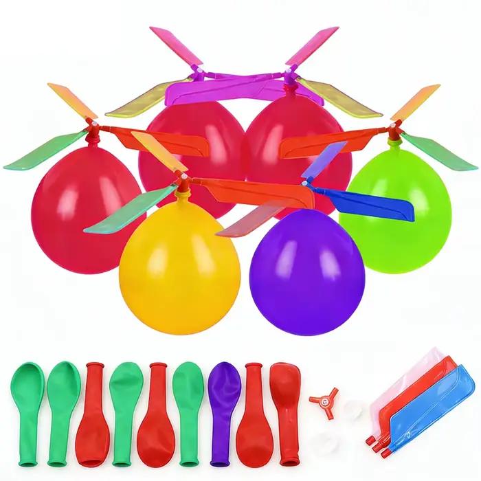 3/6 pièces DIY hélicoptère ballon volant |   Modèle de vol en plein air avec hélice spirale, artisanat créatif fait main et cadeaux de fête