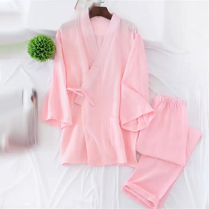 Pyjama kimono de style japonais pour femmes