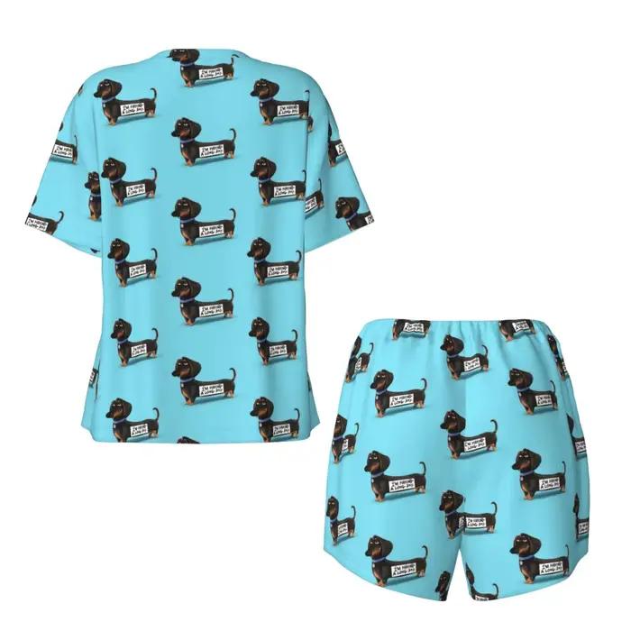 Ensemble pyjama teckel personnalisé pour femmes