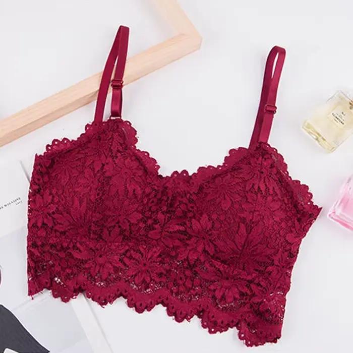 Soutien-gorge en dentelle fine pour femmes, beau dos, sans anneau en acier, sangle à bretelles, petite poitrine, soutien-gorge de soutien