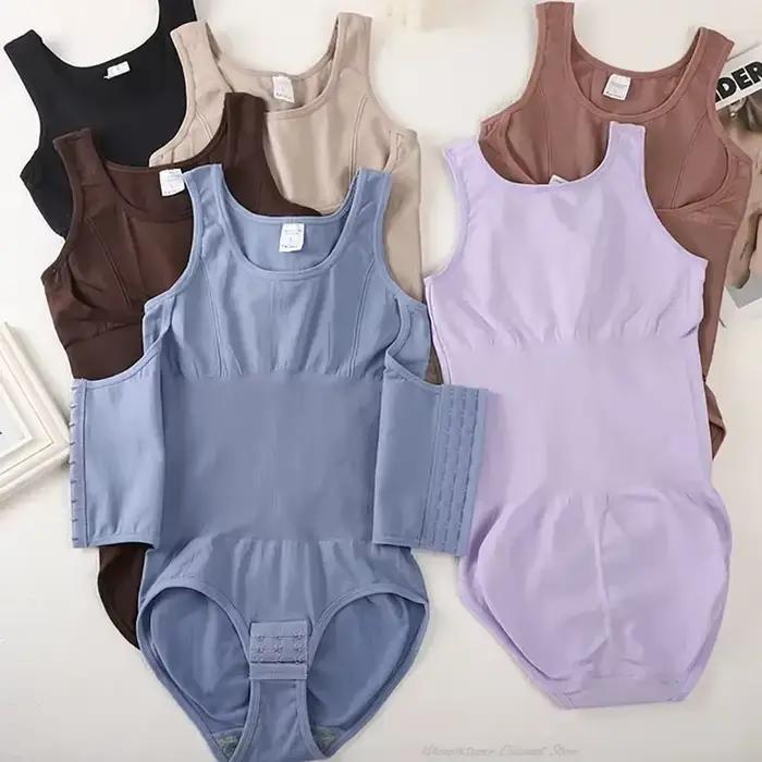 Nouveau Body Sculptant Amincissant pour Femme avec Fermeture Éclair et Ceinture